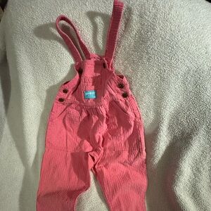 Vintage OshKosh B'gosh Coral Kids Overalls Size 4